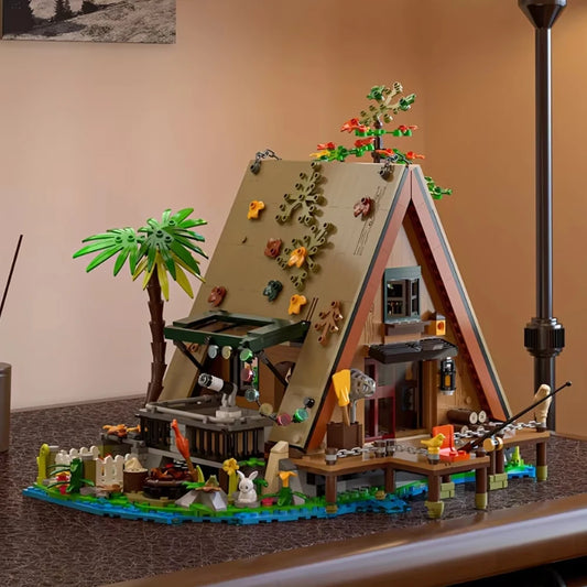 Create Your Dream Forest Retreat with 1486PCS / 1108PCS Forest House Building Blocks - LED Light Tree Cabin Set for Nature Enthusiasts of All Ages