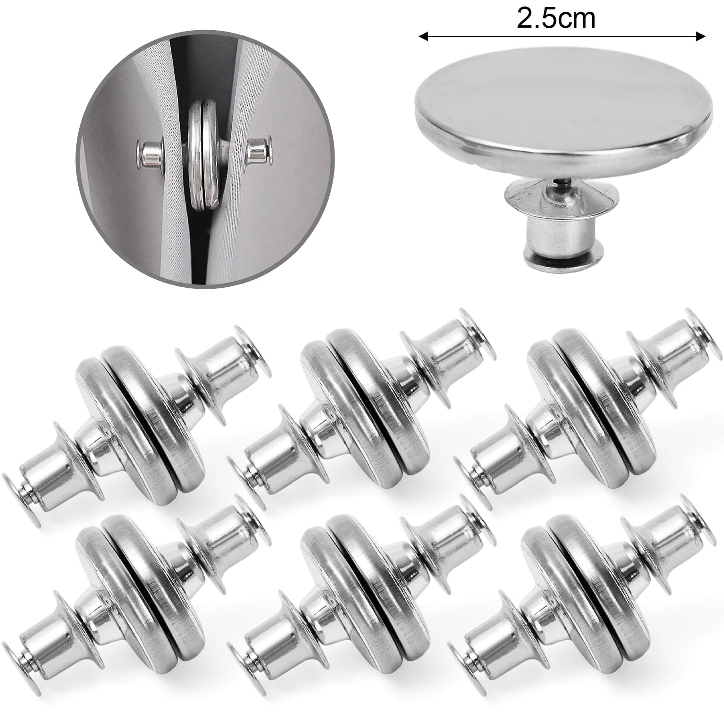 Double-Sided Magnetic Curtain Clips – Strong Hold Drapery Closure to Prevent Light Leaks & Enhance Bedroom Privacy