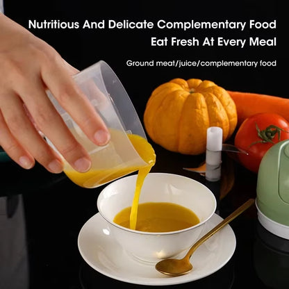 Electric Food Chopper (250ml): USB Portable Mini Meat Grinder & Garlic Crusher for Kitchen