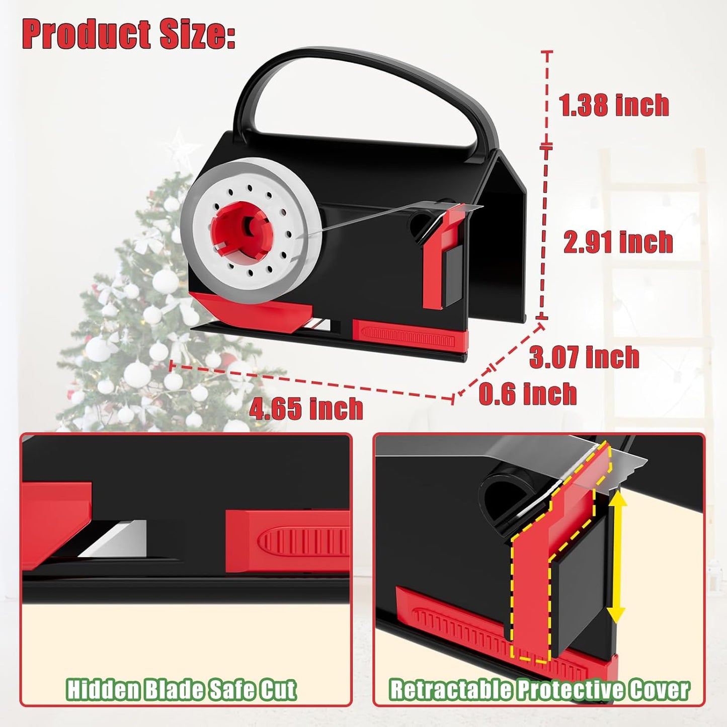 2-Pack Premium Wrapping Paper Cutter & Tape Dispenser Set