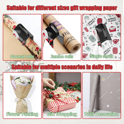 2-Pack Premium Wrapping Paper Cutter & Tape Dispenser Set