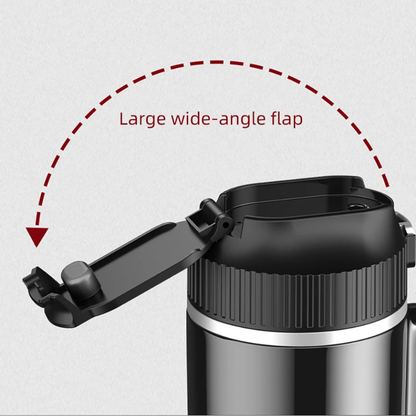 500ml Smart Car Kettle (12V/24V) with OLED Display | Stainless Steel Travel Heating Cup & Temperature Control