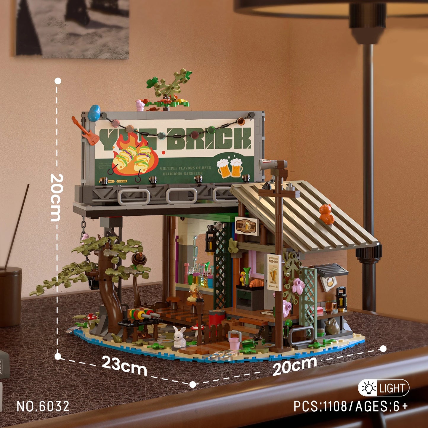 Create Your Dream Forest Retreat with 1486PCS / 1108PCS Forest House Building Blocks - LED Light Tree Cabin Set for Nature Enthusiasts of All Ages