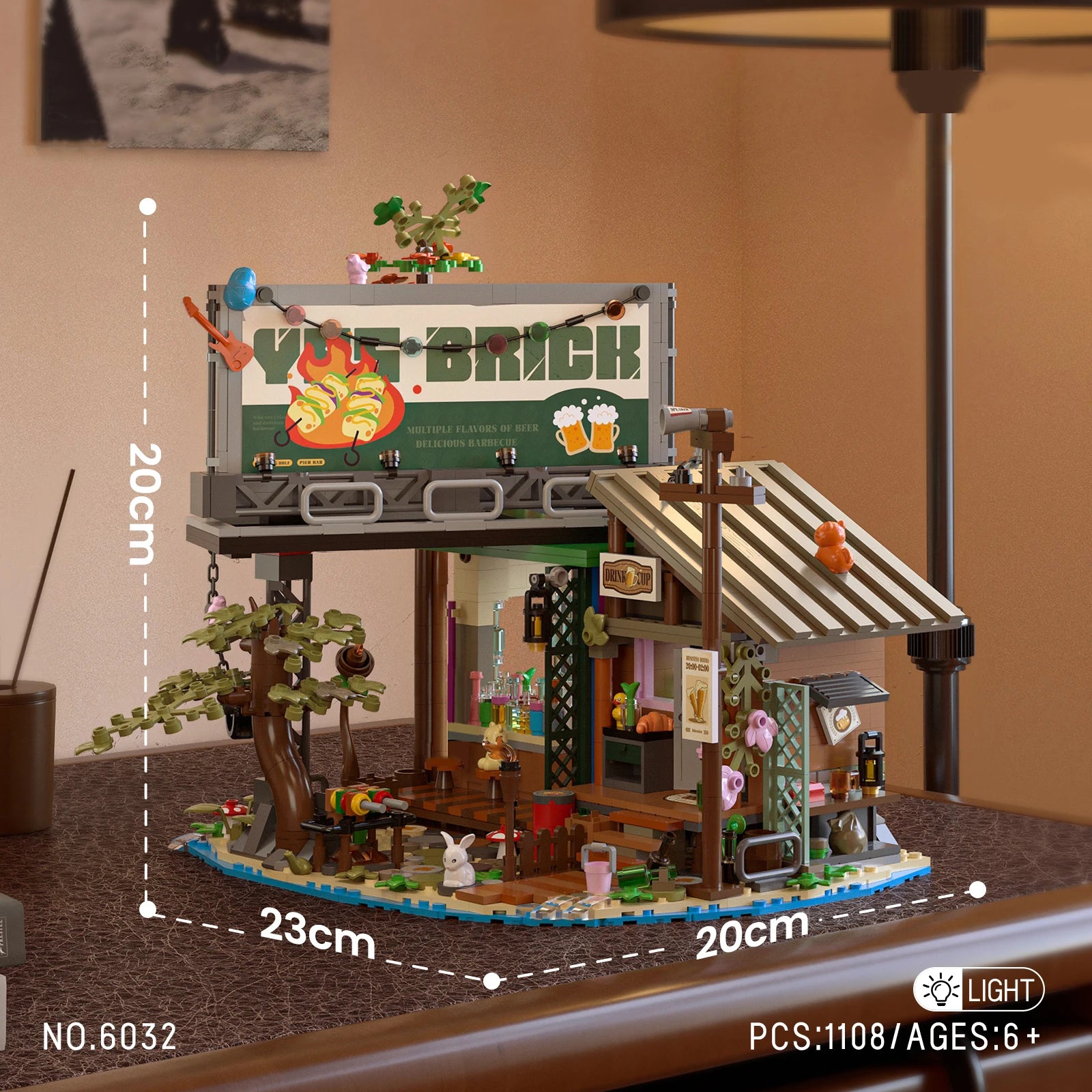 Create Your Dream Forest Retreat with 1486PCS / 1108PCS Forest House Building Blocks - LED Light Tree Cabin Set for Nature Enthusiasts of All Ages