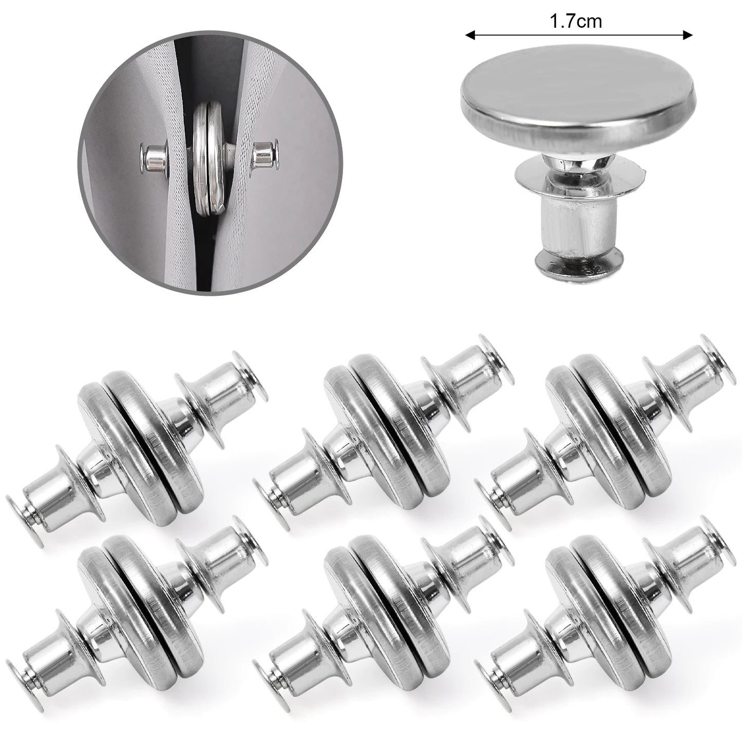 Double-Sided Magnetic Curtain Clips – Strong Hold Drapery Closure to Prevent Light Leaks & Enhance Bedroom Privacy