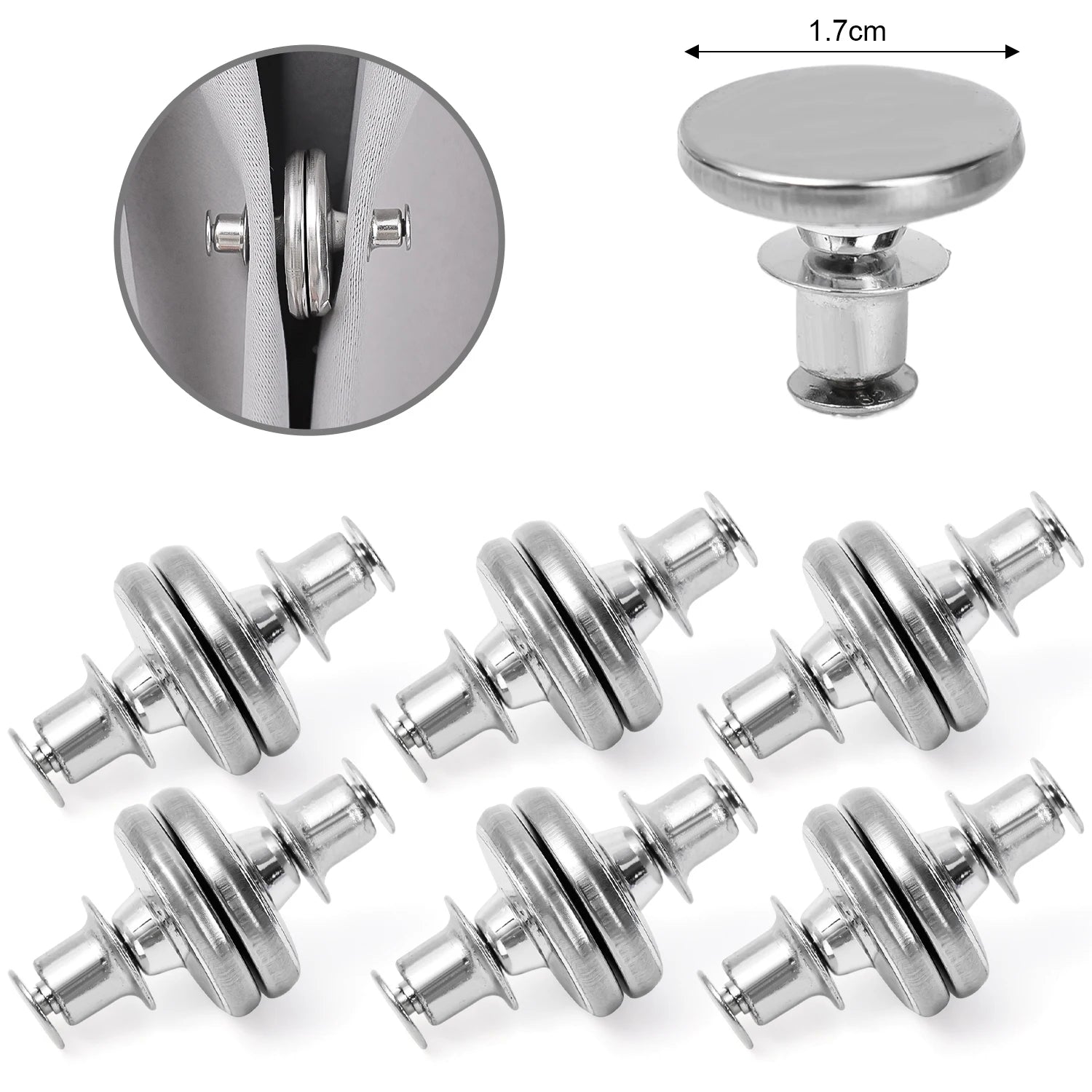 Double-Sided Magnetic Curtain Clips – Strong Hold Drapery Closure to Prevent Light Leaks & Enhance Bedroom Privacy