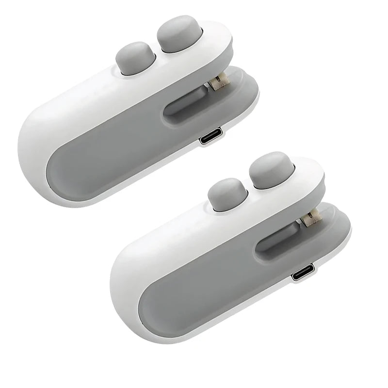 Rechargeable Handheld Bag Resealer: 2-in-1 Heat Seal & Cutter with Magnetic Back for Food Storage