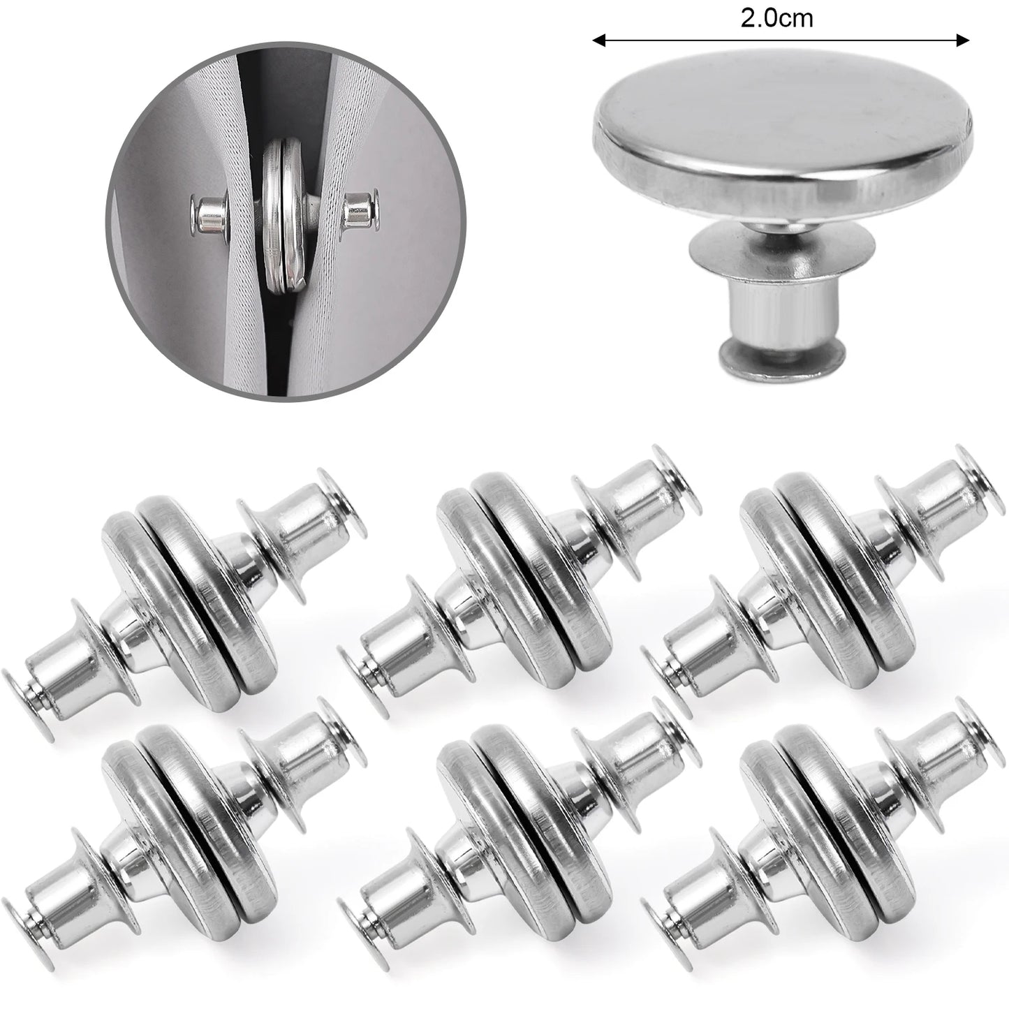 Double-Sided Magnetic Curtain Clips – Strong Hold Drapery Closure to Prevent Light Leaks & Enhance Bedroom Privacy