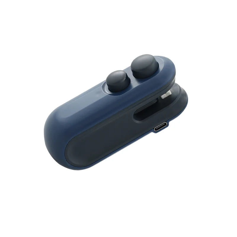 Rechargeable Handheld Bag Resealer: 2-in-1 Heat Seal & Cutter with Magnetic Back for Food Storage