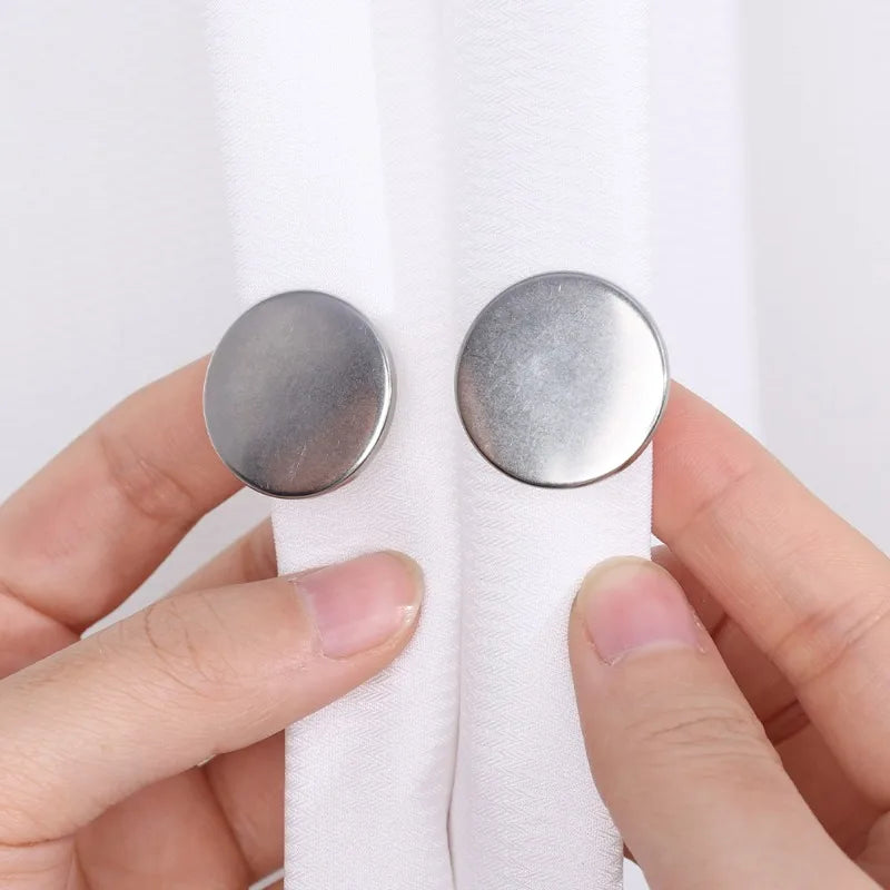 Double-Sided Magnetic Curtain Clips – Strong Hold Drapery Closure to Prevent Light Leaks & Enhance Bedroom Privacy