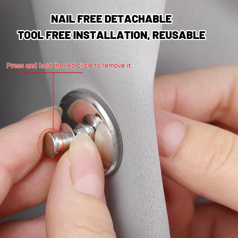 Double-Sided Magnetic Curtain Clips – Strong Hold Drapery Closure to Prevent Light Leaks & Enhance Bedroom Privacy