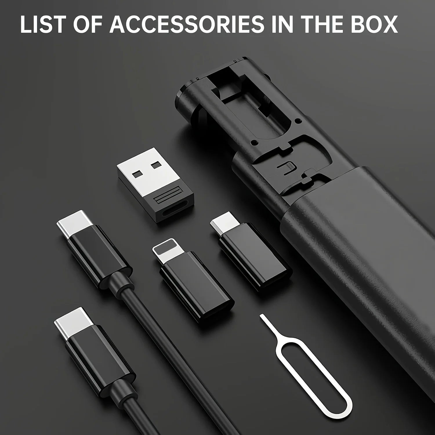 60W Dual Type-C 6-in-1 Travel Charging Case & Multifunctional Data Cable Box