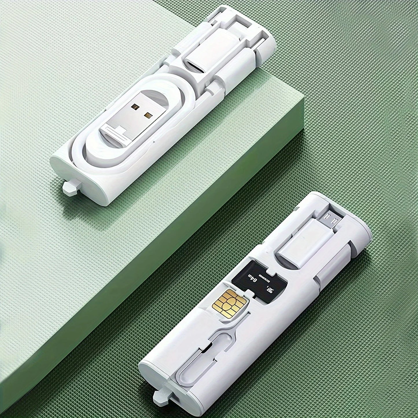 60W Dual Type-C 6-in-1 Travel Charging Case & Multifunctional Data Cable Box