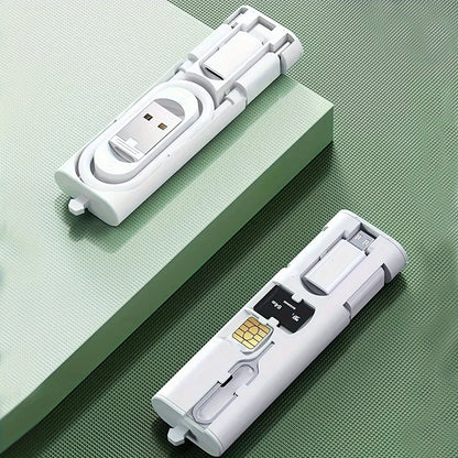 60W Dual Type-C 6-in-1 Travel Charging Case & Multifunctional Data Cable Box