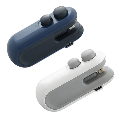 Rechargeable Handheld Bag Resealer: 2-in-1 Heat Seal & Cutter with Magnetic Back for Food Storage