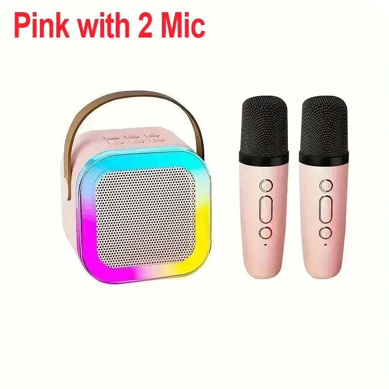 Ultimate Family Karaoke Kit: Portable Speaker with 2 Wireless Mics – Top Gift for Kids