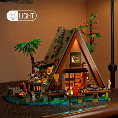 Create Your Dream Forest Retreat with 1486PCS / 1108PCS Forest House Building Blocks - LED Light Tree Cabin Set for Nature Enthusiasts of All Ages